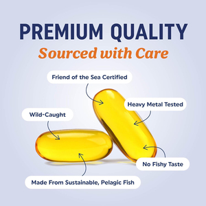 Huile de poisson Oméga <span class=keywords><strong>3</strong></span> 3600mg, riche en EPA et DHA, pour le soutien des articulations et la récupération musculaire, 120 gélules molles au citron, sans OGM, GMP - Product Image 3