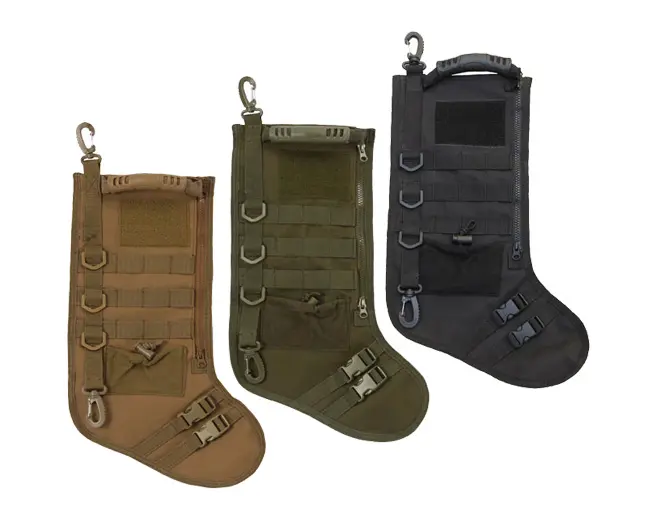 Lightweight Christmas Tactical Fishing Stocking with Wool pouch For Christmas