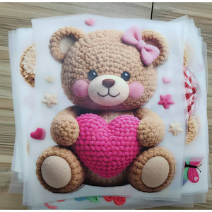 Transferencias DTF Personalizadas, Diseños de Osos en 3D Listos para Planchar, Pegatinas de Transferencia Térmica, Impresión de Transferencia para Camisetas - Product Image 1