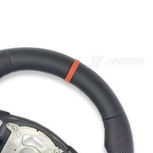 Volant en cuir perforé à fond plat adapté aux <span class=keywords><strong>BMW</strong></span> M E90 E91 E92 E93 E70 E71 E72 E89 E86 E84 E85 E93 E87 E88 <span class=keywords><strong>328i</strong></span> - Product Image 2