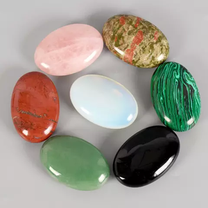 Piedra de Ágata Malaquita Natural Tallada en Forma Ovalada, Cristal Tallado, Artesanía para Decoración del Hogar, Regalo de Boda - Product Image 3