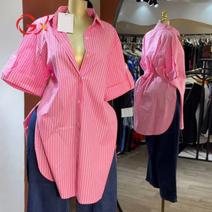 GX2938 moda 2025 abbigliamento donna autunno Boutique Street Wear <span class=keywords><strong>camicia</strong></span> a manica corta abiti <span class=keywords><strong>Midi</strong></span> elegante <span class=keywords><strong>abito</strong></span> spoglio causale - Product Image 1