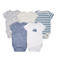 Classe a coton bébé à manches courtes body mignon à manches courtes body 5 pièces nouveau-né envelopper autour des vêtements