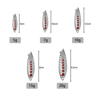 Leurre Spinner Métallique Xy-287 pour Pêche au Bar, Appât de Fond, Options de Taille 5g 7g 10g 15g 20g - Product Image 1