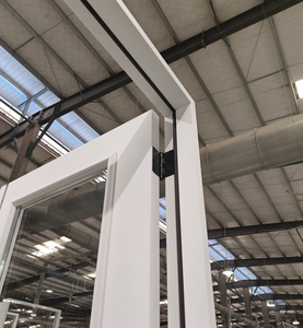 <span class=keywords><strong>Porte</strong></span> d'entrée moderne en verre composite blanc lisse pour appartement, résistante aux intempéries et aux UV - Product Image 5