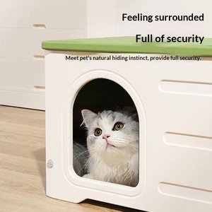 Casa para Gatos y Perros Pequeños de Plástico Sólido de Lujo Moderno, Resistente a la Lluvia, para Exteriores, de Claw Villa Factory - Product Image 1