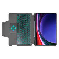 Casing Keyboard Wireless Touchpad Combo Bahasa Logo Kustom untuk Samsung Galaxy Tab S10 Plus 2024 S9 FE Plus 12.4 Lepas Pasang