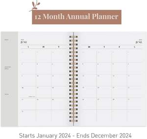 Organizador de planificador semanal A5 2024, Agenda mensual anual con tapa dura, Flexible cubierta, papel, notas, páginas, encuadernación de alambre - Product Image 3