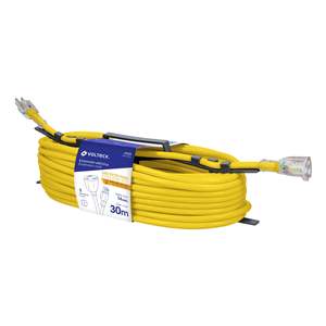 Volteck ERA-30X14 30m con messa a terra rinforzata prolunga 3x14 AWG in rame conduttore AC maschio per apparecchiature industriali domestiche 13A - Product Image 1
