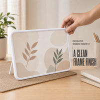 Bande décorative autocollante en PVC souple pour cadre de miroir, moulure dorée arrondie pour bordures courbes et droites