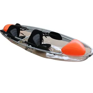 A Double Seat Ocean Crystal Bottom Transparent Kayak Clear Fishing Canoe 2 Person