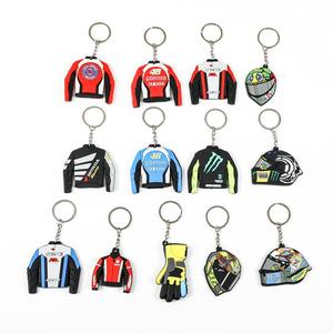 Porte-clés personnalisé en PVC de créateur, design 3D en forme de veste de <span class=keywords><strong>moto</strong></span>, double face - Product Image 2