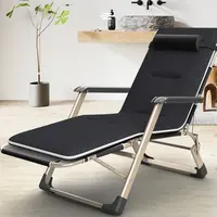 Tumbona para exteriores, tumbona de playa, silla plegable dos en uno y cama plegable con almohadilla de malla