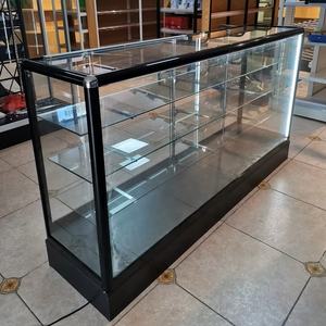 Einzelhandel geschäft Aluminiumrahmen-Vitrine Mehr schicht ige Glas regale mit abschließbarer LED-Beleuchtung Vitrine - Product Image 1