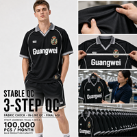 Maßgeschneidertes Fußballtrikot Retro Polokragen Teamwear Shirt mit Besticktem Aufnäher Sportuniform Lieferant