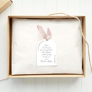 Etiquetas de agradecimiento, rectangulares de 2 x 3 con agujero preperforado para bodas, fiestas, baby showers, eventos |   Etiquetas Colgantes - Product Image 3