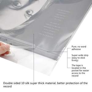 Cubierta protectora exterior personalizada, funda de <span class=keywords><strong>vinilo</strong></span> resellable a prueba de polvo, transparente, bolsas de embalaje BOPP - Product Image 6