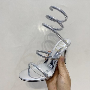 Multi-colors Ankle <b>Wrap</b> Cross Straps Women's Show Stage Stiletto High Heels Sexy Patent Sandals Round Open Toe Shoes - Product Image 3