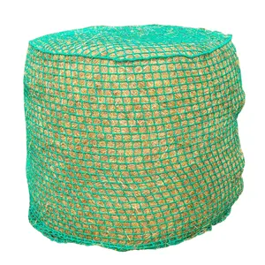 Horshi Hot Sale Slow Feed Hay Net para Fardos de Feno Redondos-Tamanho 1.4x1.4m/1.5x1.5m/1.6x1.6m, Malha 4.5x4.5cm
