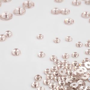 Cuentas de diamantes de imitación de resina epoxi rosa rubor de 6 mm con forma de rosa y orificio central, abalorios de <span class=keywords><strong>infinito</strong></span> para coser, suministros de joyería - Product Image 1
