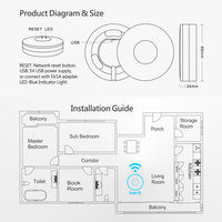Controlador WiFi de Diseño Mini Inteligente Tuya con Conexión Inalámbrica de 2.4GHz, Control Remoto IR, PST-IR02, Tamaño Súper Compacto