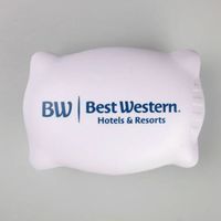 Boule anti-stress blanche en mousse PU extrudée personnalisable Boule de pression élastique souple en mousse à mémoire de forme
