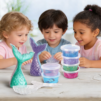 Kit de slime magique coloré et moelleux à faire soi-même, thème sirène, jouet éducatif arc-en-ciel doux pour les fêtes d'enfants, sûr, amusant et non toxique