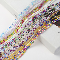 Perles de rocaille colorées ventre bijoux de corps africains extensible élastique chaîne Bracelet cheville collier taille chaîne pour l'été
