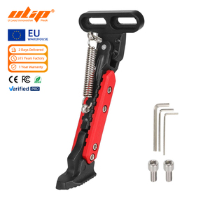Ulip Black Red 17CM Longer Adjustable Kickstand Side Beveled Mounting Holes Electric Scooter Foot Support <b>Footrest</b> Parking - Product Image 1
