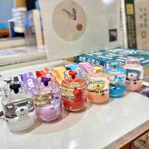 New Style Creative Cute Cartoon Acrylic tiger Key Chain Keyring Quicksand <b>Floating</b> Liquid Kawaii Keychain - Product Image 3