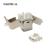 Sistem Kabel Jaringan Keystone Tanpa Alat Cat5e Cat 6 Cat6A Rj45 Cat6 Terlindung FTP Keystone Jack Tanpa Alat