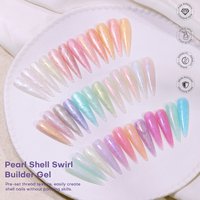 Kit de 36 Gels de Couleur pour Ongles, Gel Constructeur Effet Fil de Coquillage, Gel UV Sans HEMA, Gel d'Extension Effet Sirène CPSR, OEM