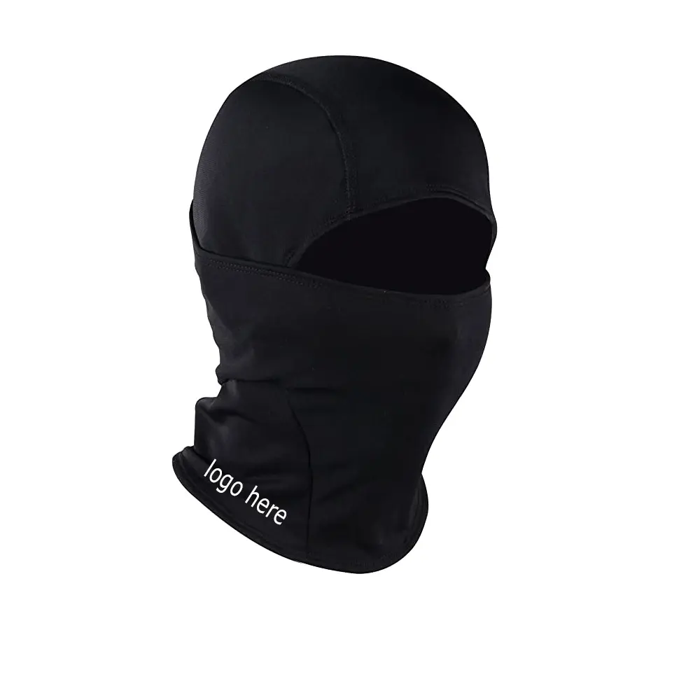 Pasamontañas personalizado para deportes al aire libre, máscara de cara completa de punto con 3 agujeros, venta al por mayor