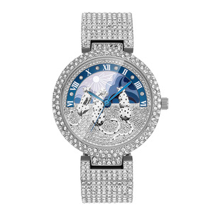 New Style Fashionable and Individual Leopard Dial Full Diamond Quartz <b>Watch</b> for Men and Women - Product Image 5