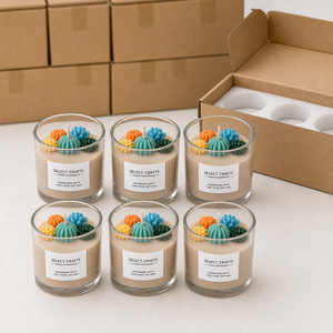 Vela Aromática FTQS <span class=keywords><strong>en</strong></span> Frasco <span class=keywords><strong>de</strong></span> Vidrio con <span class=keywords><strong>Cactus</strong></span>, Decoración para el Hogar, Regalo, Venta al por Mayor, OEM, Marca Privada - Product Image 6