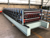 Machine de formage à froid de tôles métalliques à double couche pour tôles ondulées et tôles de toiture IBR