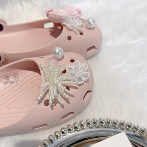 Nouvel Arrivage : Breloques <span class=keywords><strong>Croc</strong></span> pour Chaussures de Ballet, Boucles de Décoration de Chaussures Exquises et Robustes avec Perles, Clips de Chaussures Tendance Coréens Dongdaemun - Product Image 3