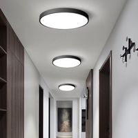Éclairage LED moderne pour couloir Éclairage de plafond Radar intelligent Détecteur de mouvement et commande vocale pour entrée Escalier Corps en fer