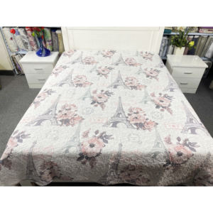 <strong>Bedspread</strong> Quilted <strong>Bedspread</strong> Cotton 100% Printed Embroidery for Hotel <strong>Kingsize</strong> <strong>Bedspread</strong> - Product Image 2