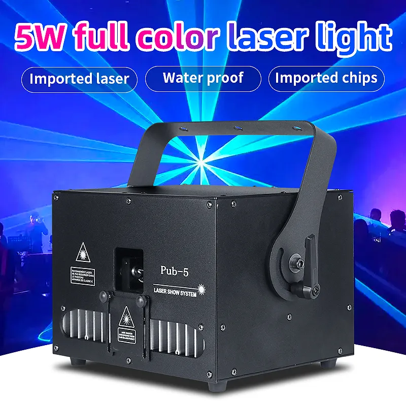 Shtx Hebben Voorraad! 5W 6W 8W Rgb Full Color Laser Show Ilda Interface 3d Animatie Podium Laserlicht 10Watt Laser Projector Dj Licht