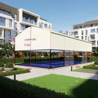 Usine directe, poteaux galvanisés à chaud, terrain de padel professionnel, gazon synthétique, garantie 10 ans et plus, qualité supérieure, 10x20m, CE