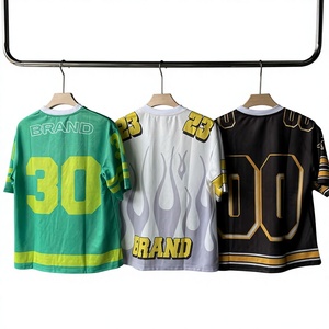 Best-Selling Vintage Oversized <b>Animal</b> Print Polyester/Cotton Jersey Adult Men's Soccer Team T-Shirt Uniform Short Sleeve Crop - Product Image 1