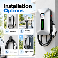 Borne de recharge murale pour VE 7kW 11kW 22kW 32A Type 2 avec application, RFID, Plug & Charge, certifiée UL, pour usage résidentiel et commercial, fournisseur OEM