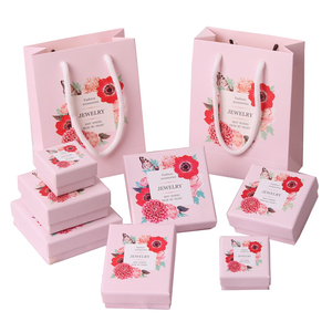 Custom full printing jewelry packaging box shopping packaging bags China wholesale price