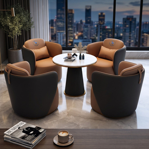 Sofá de Cuero para Negociaciones Comerciales, Estilo Italiano, Lujoso y Moderno, para Salón de Belleza, Área de Recepción Informal, Silla <span class=keywords><strong>Hotek</strong></span> - Product Image 3