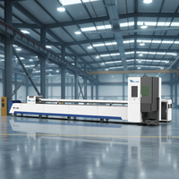 Machine de découpe laser à fibres à grande vitesse à alimentation automatique CNC pour la découpe de tubes métalliques, tubes ronds