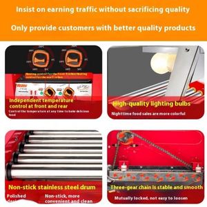 Automatic Hot Dog Grill Roller Electric Commercial Hot Dog Snack Machine Stainless Steel Roller Suasage Hot Dog Stand - Product Image 2
