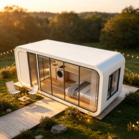 Cápsula Espacial Prefabricada Modular Moderna, Hotel Cápsula Desmontable para Acampar al Aire Libre