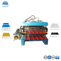 Machine de formage de rouleaux de tôles de toiture en acier galvanisé double couche Lian Nai, machine à panneaux de toiture