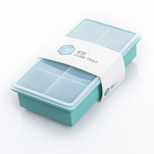 Moule à glace en silicone écologique à 8 cavités avec couvercles, grande taille, OEM&ODM, pour cocktails maison au whisky - Product Image 2